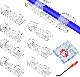 40PCS Cable Clips with Strong Self-Adhesive, USB Cable Wire Management Holder Round Cable Tidy Clips for TV PC Laptop Ethernet Cable Desktop Home Office