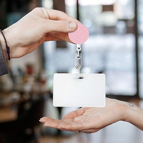 Miniatura 5 de Portatarjetas retráctiles, carrete de insignia de concienciación sobre el cáncer de mama, tarjeteros de identificación con clip de insignia