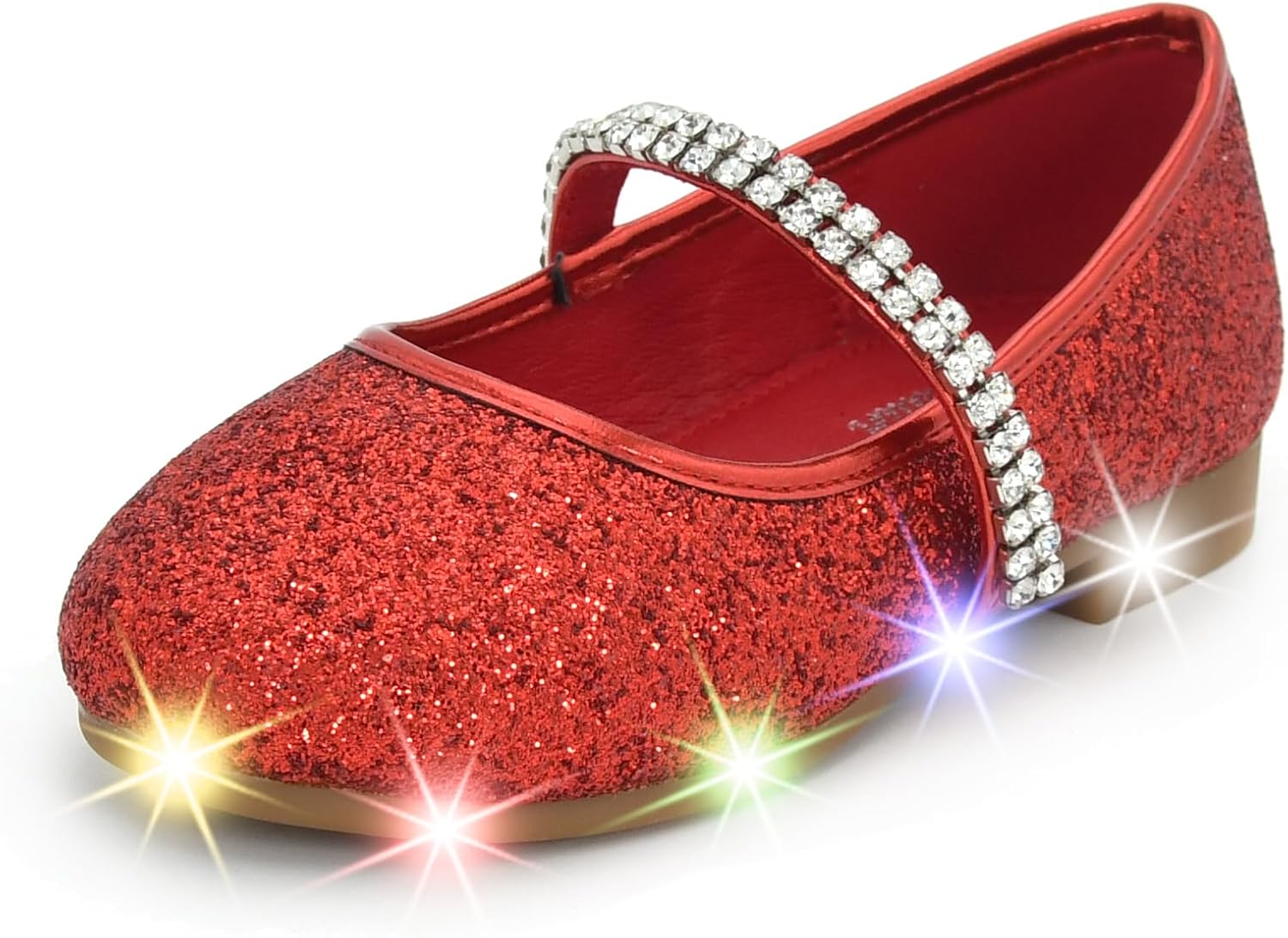 Nova Utopia Light Up Toddler Little Girls Dress Ballet Mary Jane Bow Flat Shoes