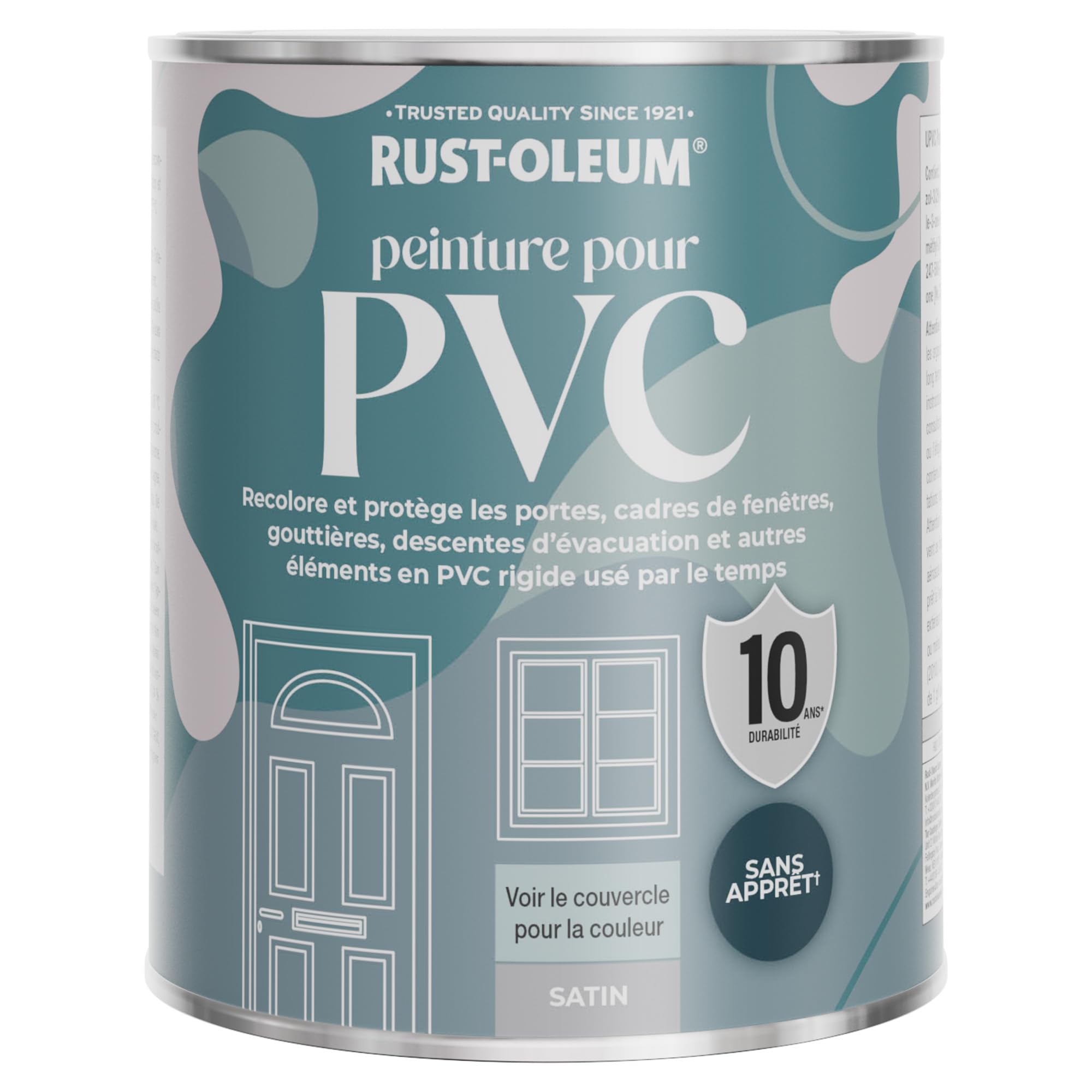 Rust-Oleum Peinture Bleue pour Portes & Fenêtres en PVC, Finition Satinée - Céruléen 750ml