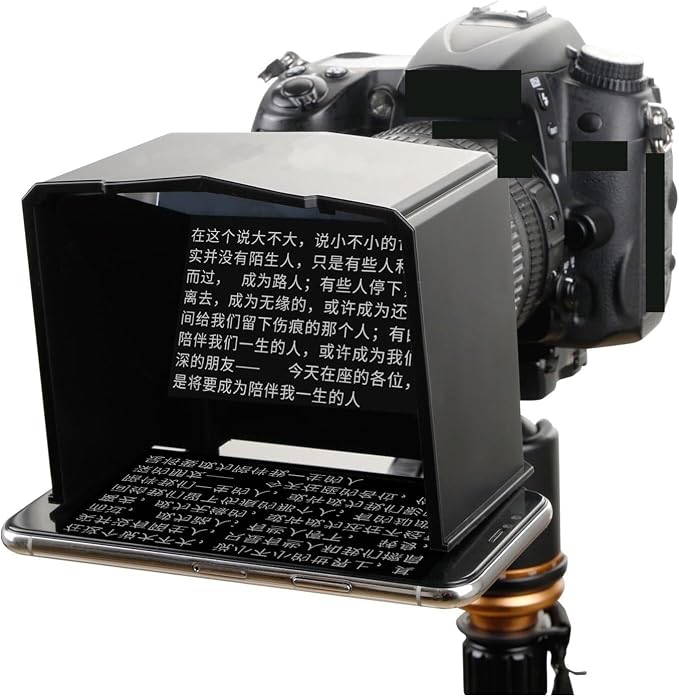Teleprompter portátil para teléfonos móvil y DSLR miniatura 3
