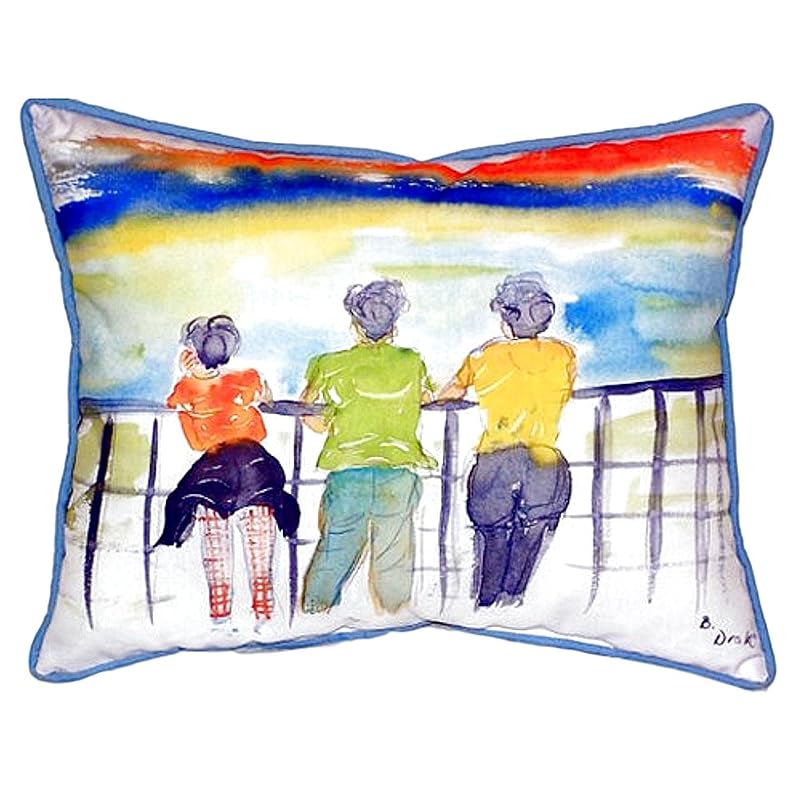 Betsy Drake SN937 Throw Pillow, 11 inches x 14 inches, Multi