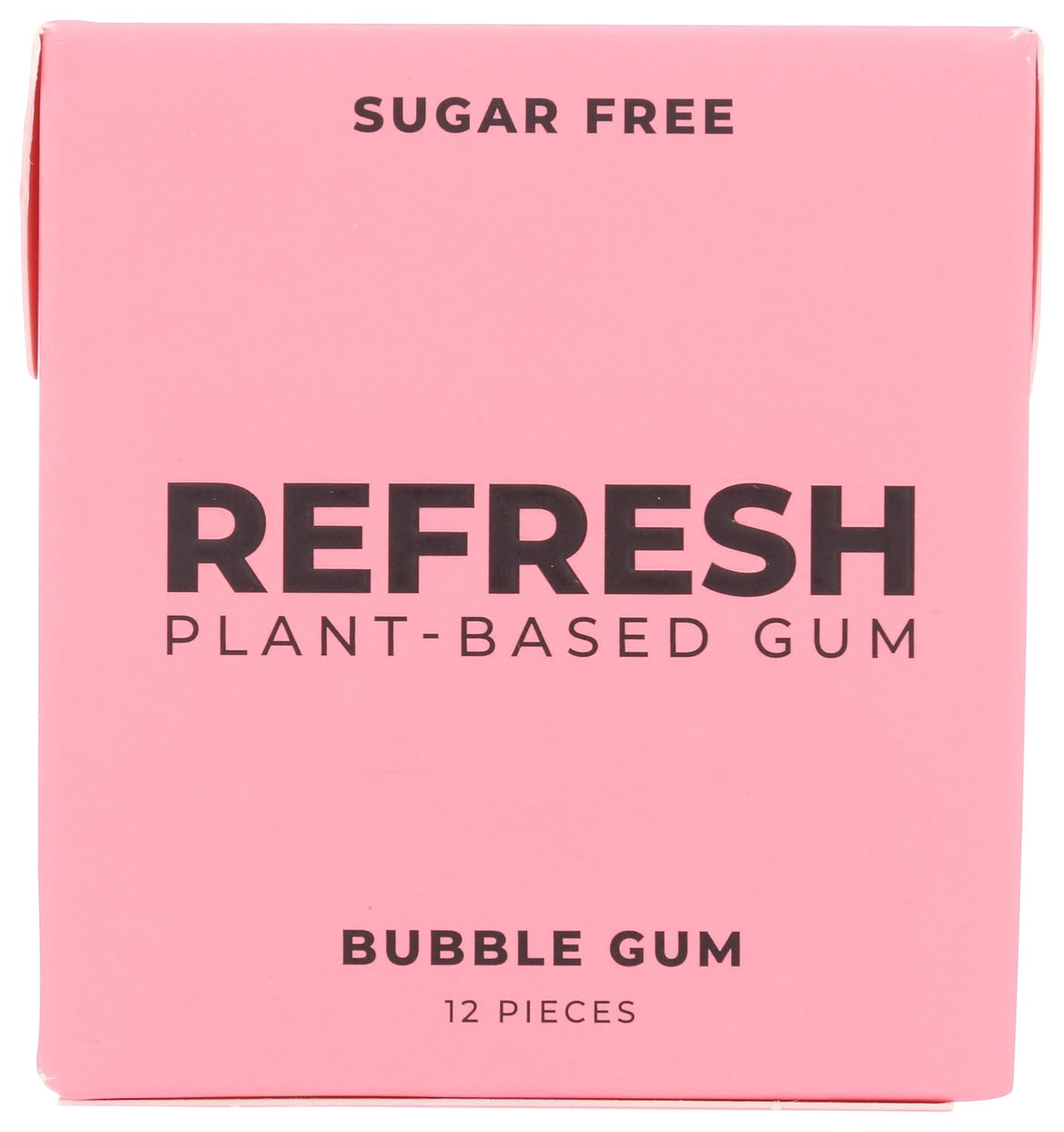 Chicle Refresh X, Sugar Free, Sabor Bubble Gum, Pack de 12 Unidades