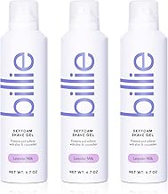 Billie SkyFoam Shave Gel - Lavender Milk Scent - Water-activated Foam - Made With Aloe & Cucumber - For A Close, Smooth Shave - 6.7 fl oz, 3-pack
