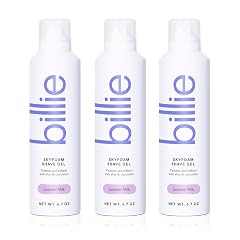 Billie SkyFoam Shave Gel - Lavender Milk Scent - Water-activated Foam - Made With Aloe Cucumber - For