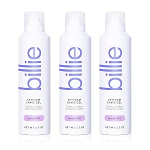 Billie SkyFoam Shave Gel - Lavender Milk Scent - Water-activated Foam - Made With Aloe Cucumber - For