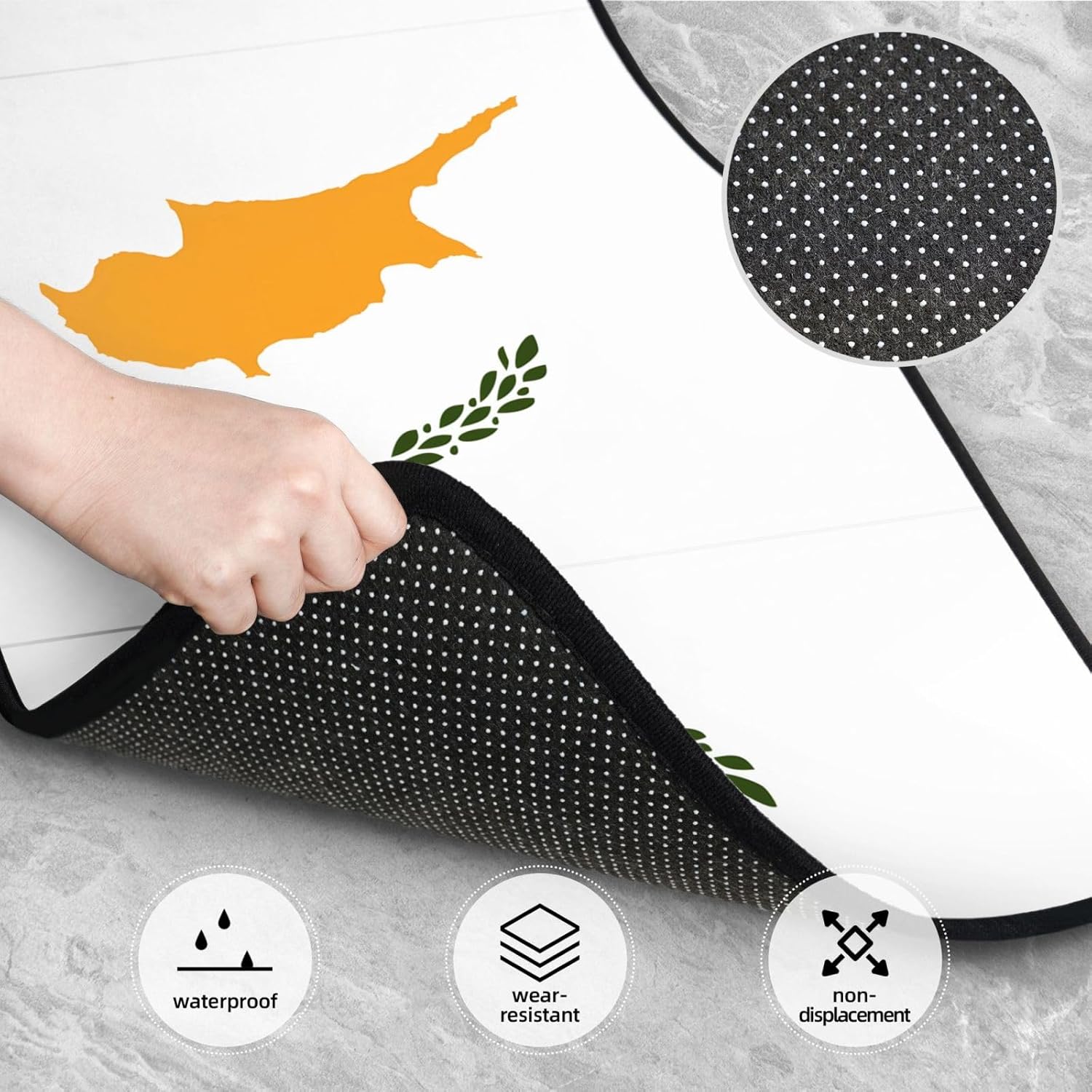 Flag of Cyprus Patterned car mats 4-piece set | For cars/SUVs/trucks | Firm fit without displacement