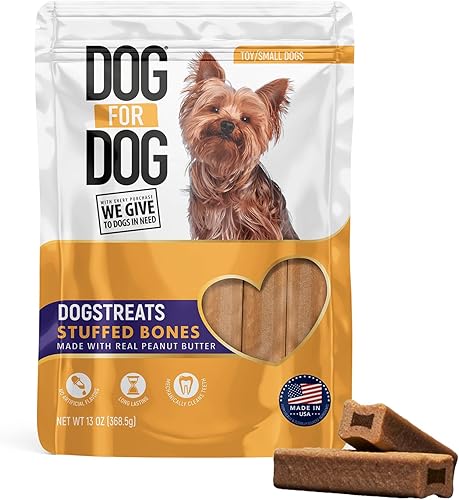 Huesos para perros rellenos de mantequilla de maní, huesos de peluche para perros pequeños, huesos rellenos de mantequilla de maní para perros,