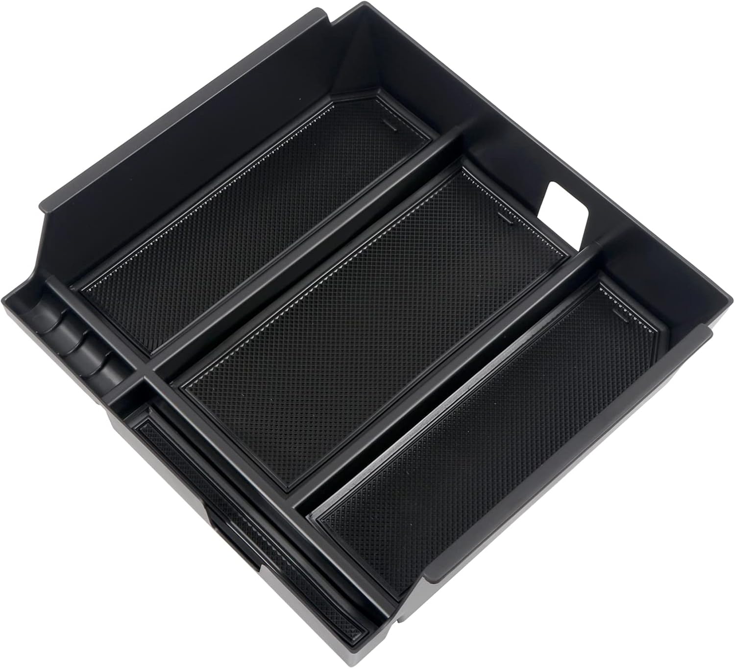 ITrims Car Center Console Organizer for Toyota Tundra XK70 2022 2023 Interior Accessories Armrest Storage Box Glove Secondary Insert Tray Container Black with Mat