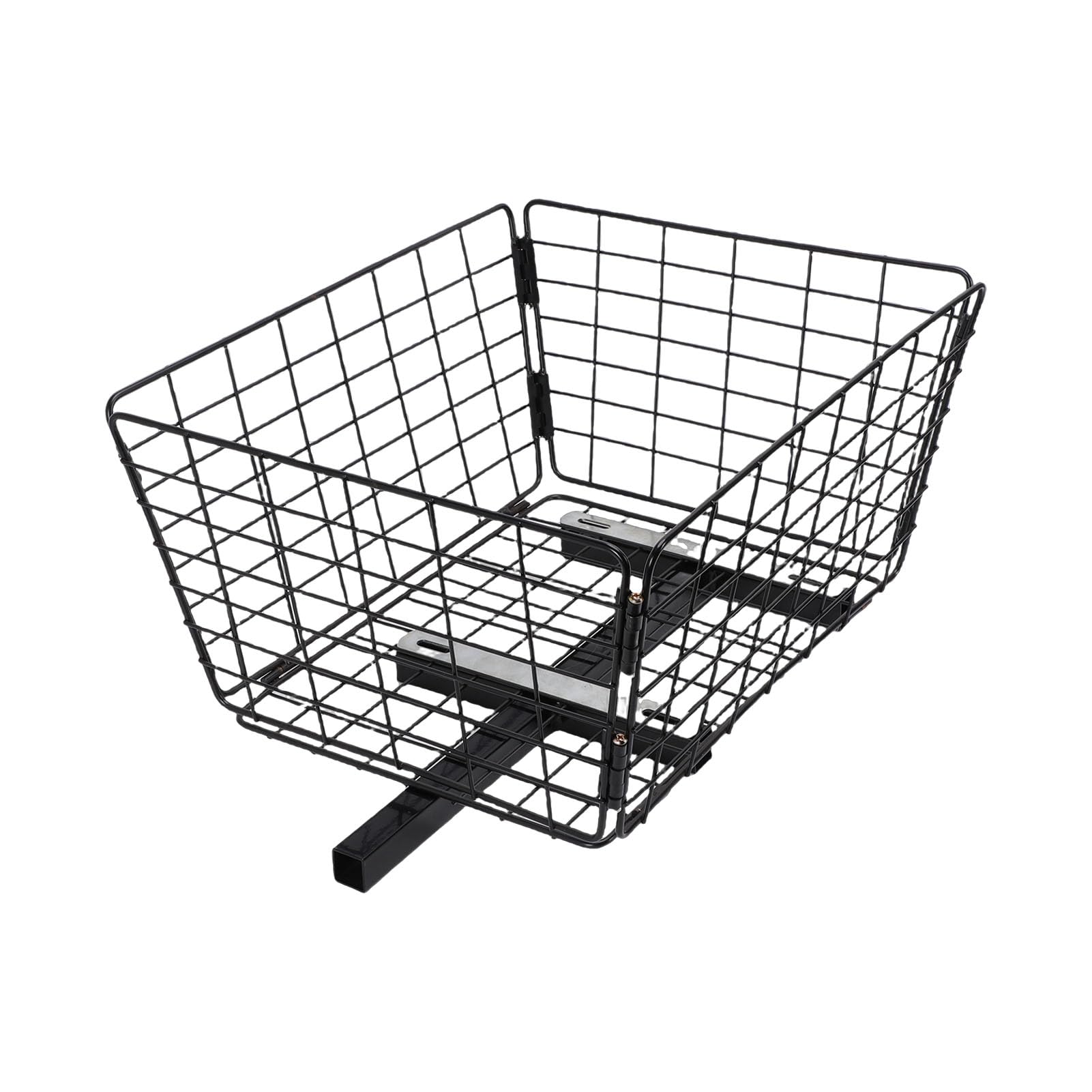 Cesta Trasera para Scooter, Cesta Plegable de Metal para Scooter de Movilidad para Compras, Almacenamiento Espacioso con Receptor de 1 Pulgada, Compatible con la mayoría de los