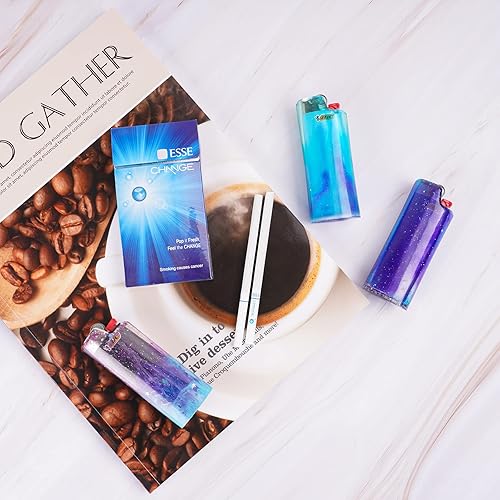 Miniatura 7 de NiArt Estuche para encendedor de bolsillo, 2 unidades, resina epoxi, molde de silicona y paquete de purpurina, funciona para encendedor de tamaño