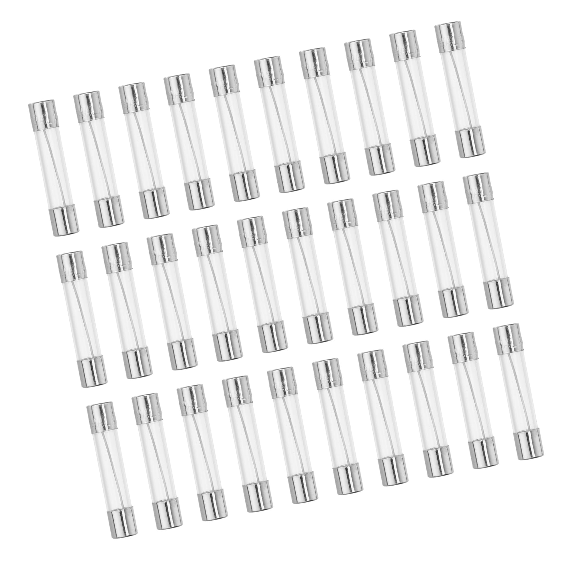 30pcs 12A Quick Blow Glass Tube Fuse Breaking Voltage 250V 6x30mm 0 24x1 18 Inch Fuse Glass Tube