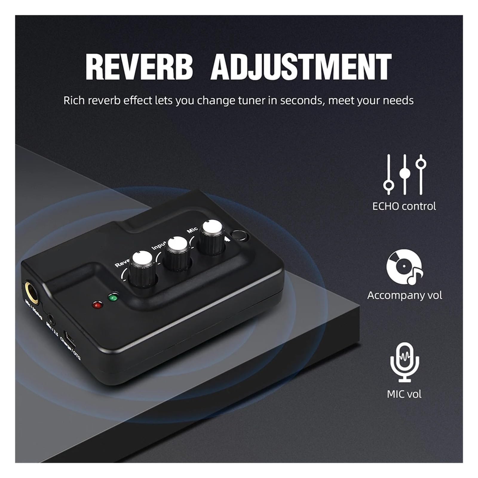 Scheda Audio Diretta Interfaccia Mixer Audio Eco Esterna Con Effetto Riverbero Bluetooth For Strumentazione Microfonica