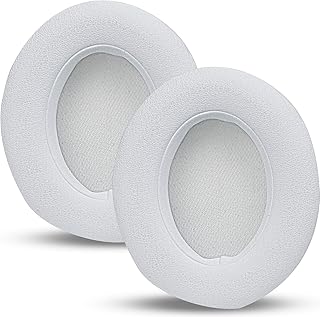 Beats Studio Replacement Ear Pads - Upgraded Studio 2/3 Earpads Compatible with Studio Wired B0500 / Wireless B0501 / Studio 2 and Studio 3 Over Ear Headphones ONLY (Does NOT FIT Beats Solo)(White)