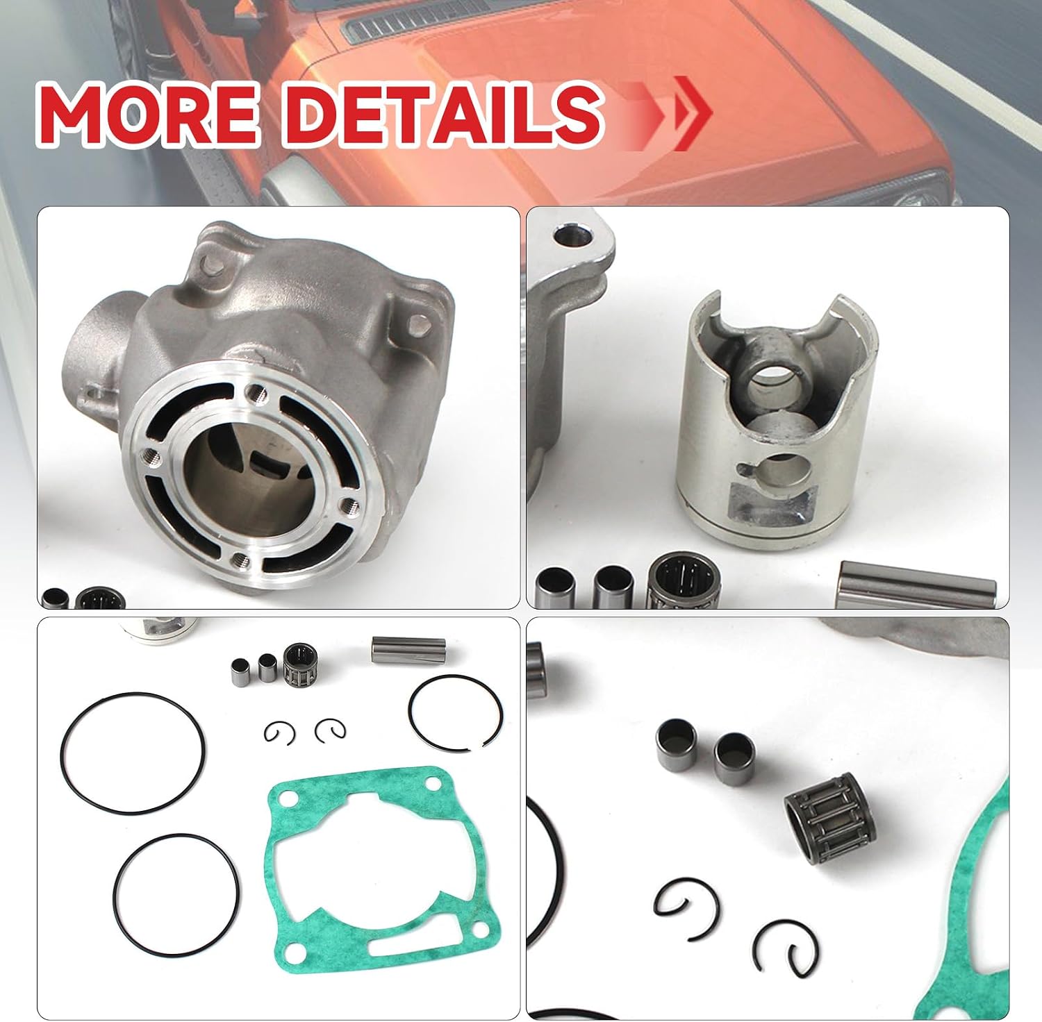 5PA-11311-20-00 Cylinder Piston Ring Gasket for Yamaha YZ85 2002 2003 2004 2005-2018 Bore 47.5mm
