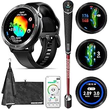Voice Caddie T11 Pro Golf GPS Watch with SS10 Digital Swing Trainer - 1.2" AMOLED Touchscreen Display, Automatic Slope Technology, Track Swing Speed and Carry Distance - Signature Series Towel Bundle