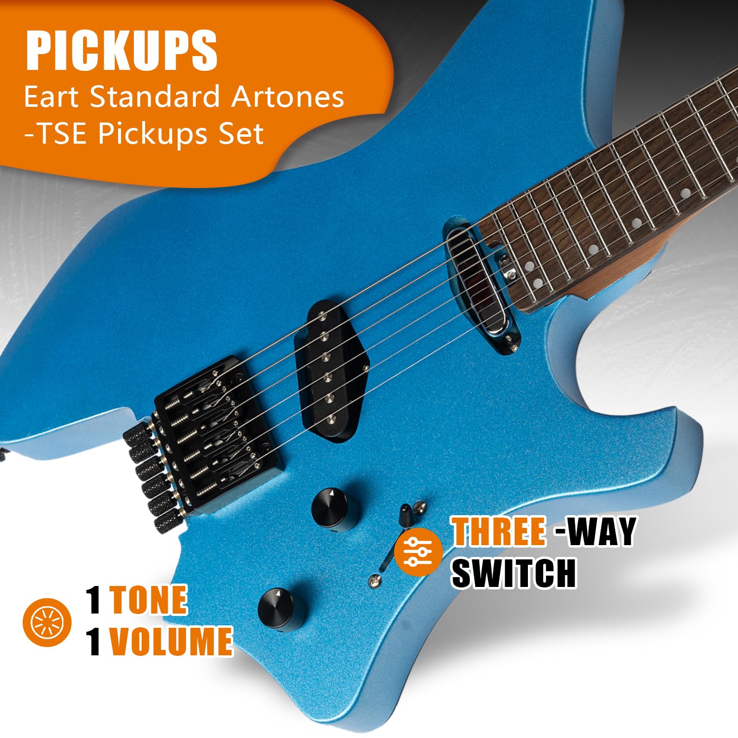 Guitarra Eléctrica Sin Cabeza GW2P-SE - Cuerpo De Caoba, Cuello De Arce, Pastillas EART, Color Rojo