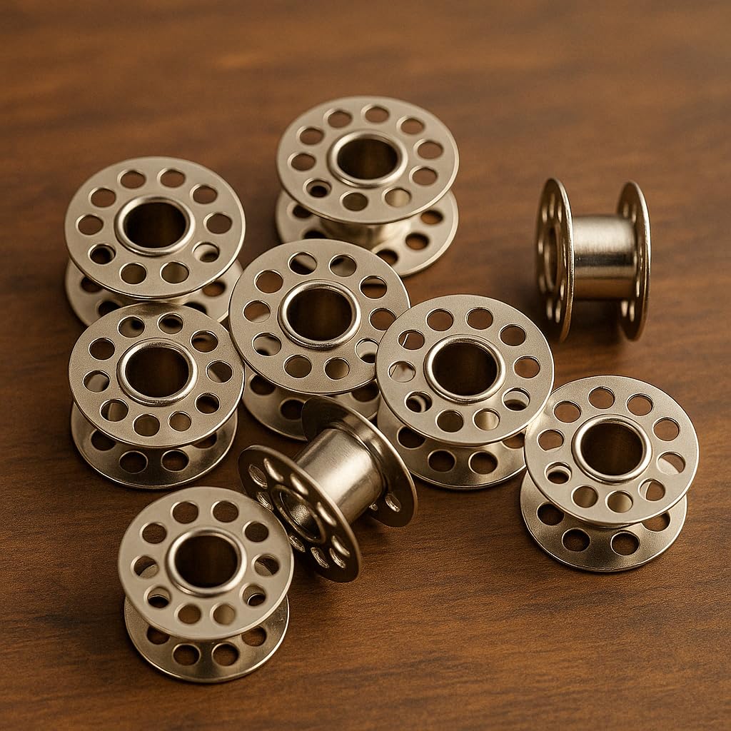 Vemlons Bobbins Metal/Steel bobbins Sewing Machines Bobbins for Usha/Singer/bobbins,/Stainless Steel Sewing Machine Accessories 6 Bobbins/Any Automatic Sewing Machines bobbins Set of 6 Piece-image-32
