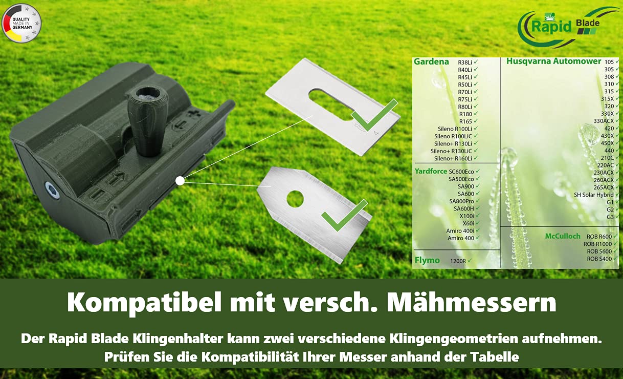 Rapid Blade - Schleifvorrichtung Mähroboter Mähmesser Mähklingen (Schleifpaket)