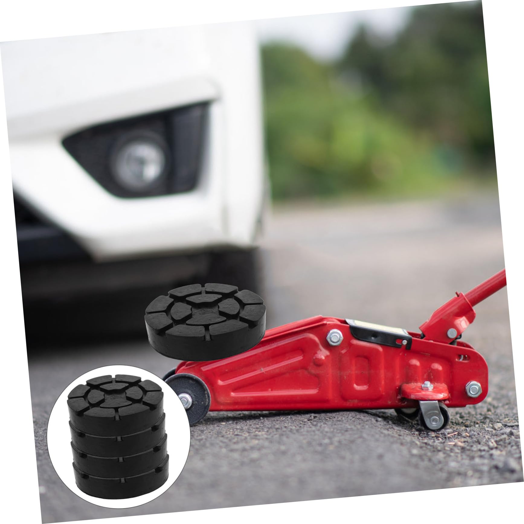 Wagenheberadapter Gummi für Hebebühne und Auto Schwarz