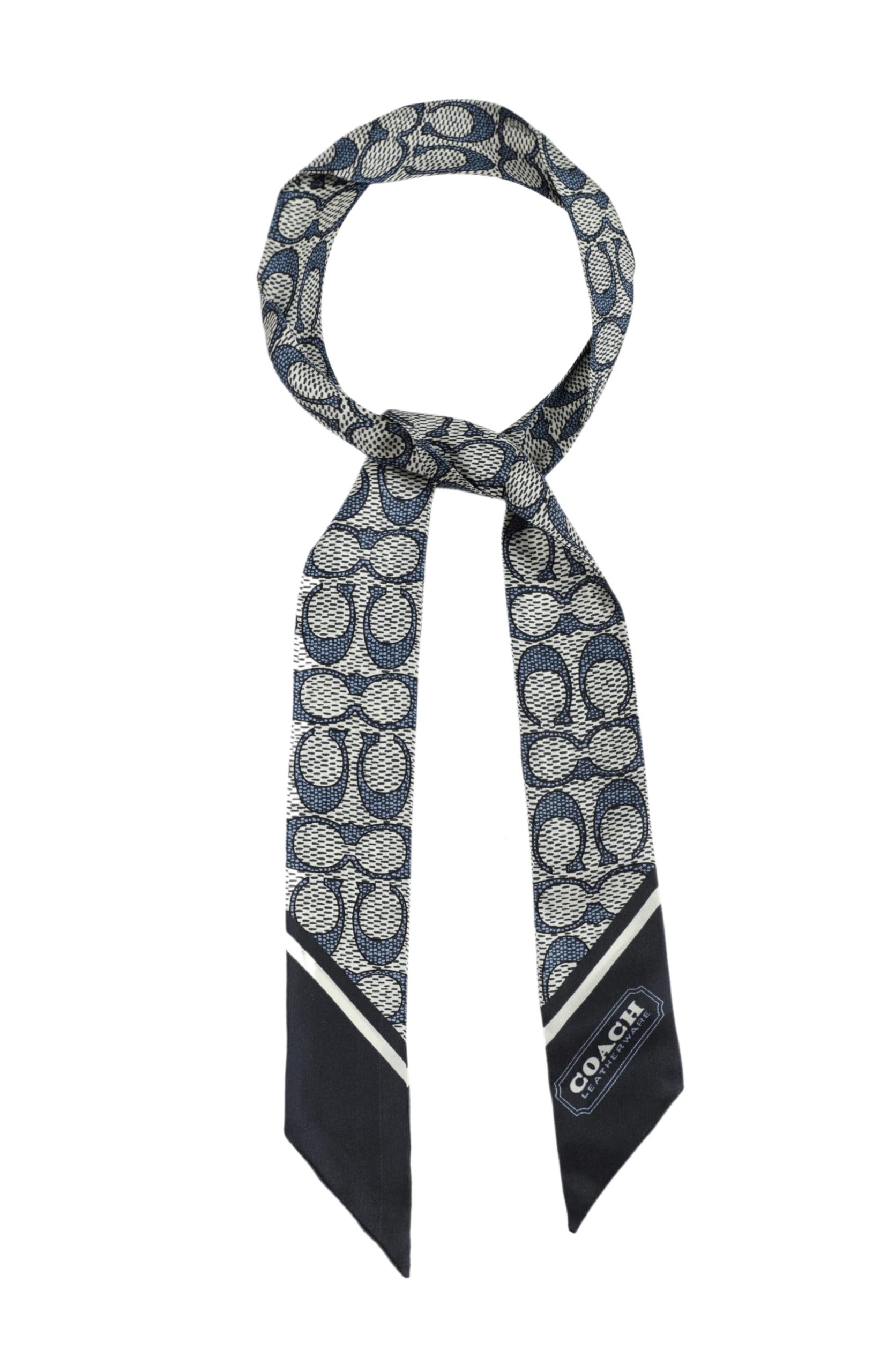 TEXTURED SIGNATURE C PRINTED SILK SKINNY