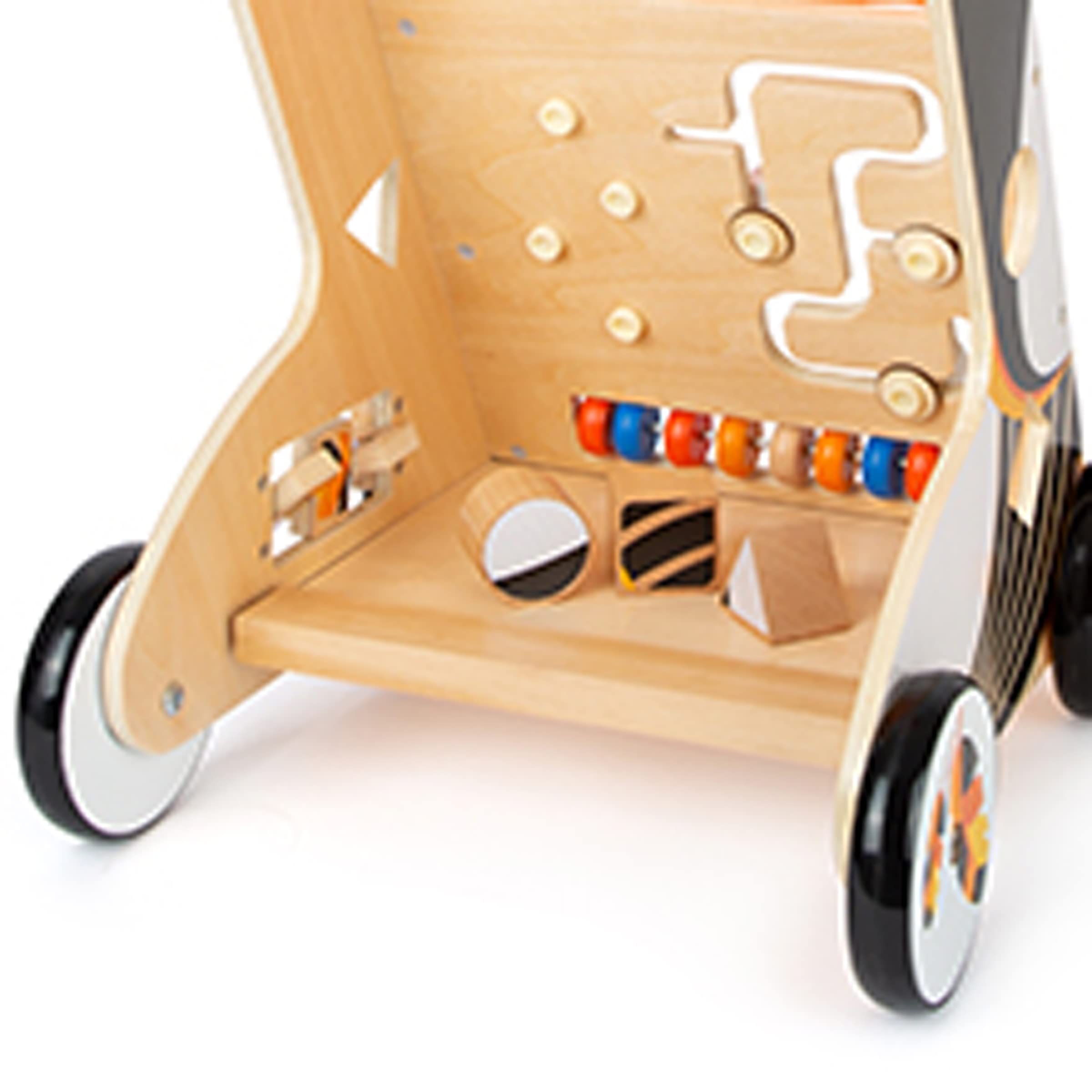 small foot Lauflernwagen Tukan aus Holz mit Bremssystem und vielseitigen Spielmöglichkeiten, für Kinder ab 1 Jahr, 11737