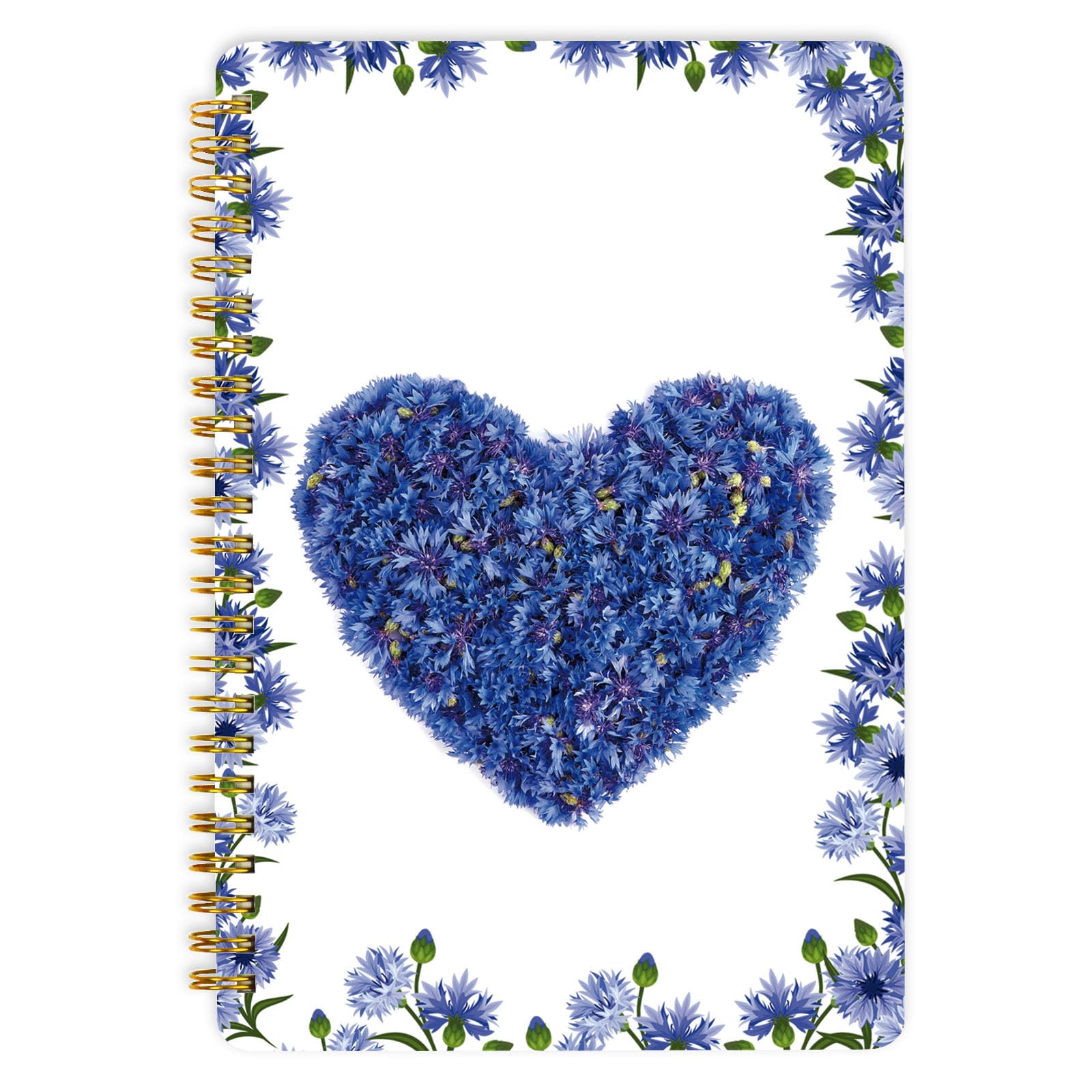 Mlife 1 Pack Spiral Notebook Journal For Women，8.5" x 6" robust Hardcover College Ruled Notebook With Pockets, 160 Lined Pages, 100 GSM Thick Paper