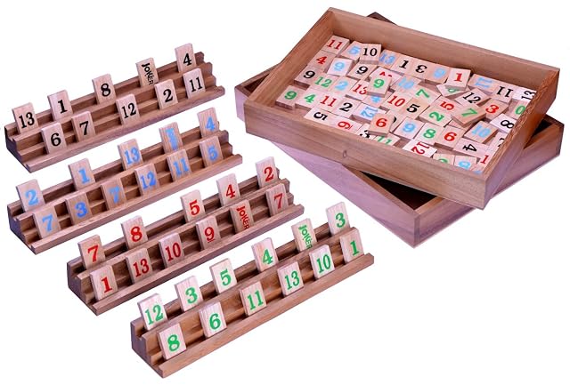 Foto 5 de 8 de LOGOPLAY Rummy - Juego de Mesa - Juego de colocación con 108 Piezas en un diseño Muy Elegante de Madera…
