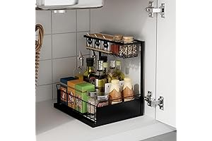enlitoys Under Sink Organizer Slide Out Sliding Shelf