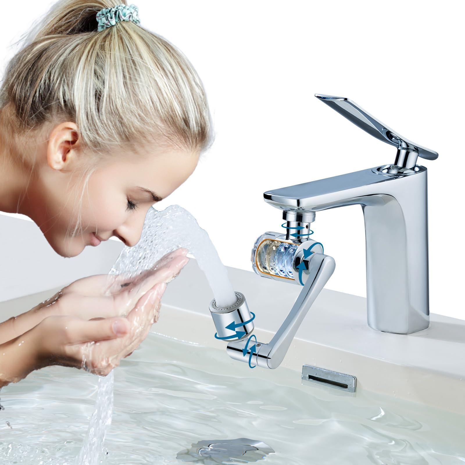 BBLFU Filtered Faucet Aerator 1080° Rotating Faucet Extender Aerator ...