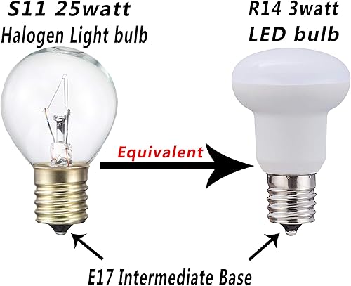 Miniatura 8 de Bombilla LED R14 E17, bombilla LED de 3 W, reemplazo de lámpara incandescente de 30 W, 4000 K (blanco natural), mini reflector reflector no