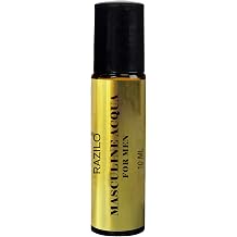 Masculine Acqua; a pure long lasting perfume oil for Men; 10ml roll on amber glass roller bottle