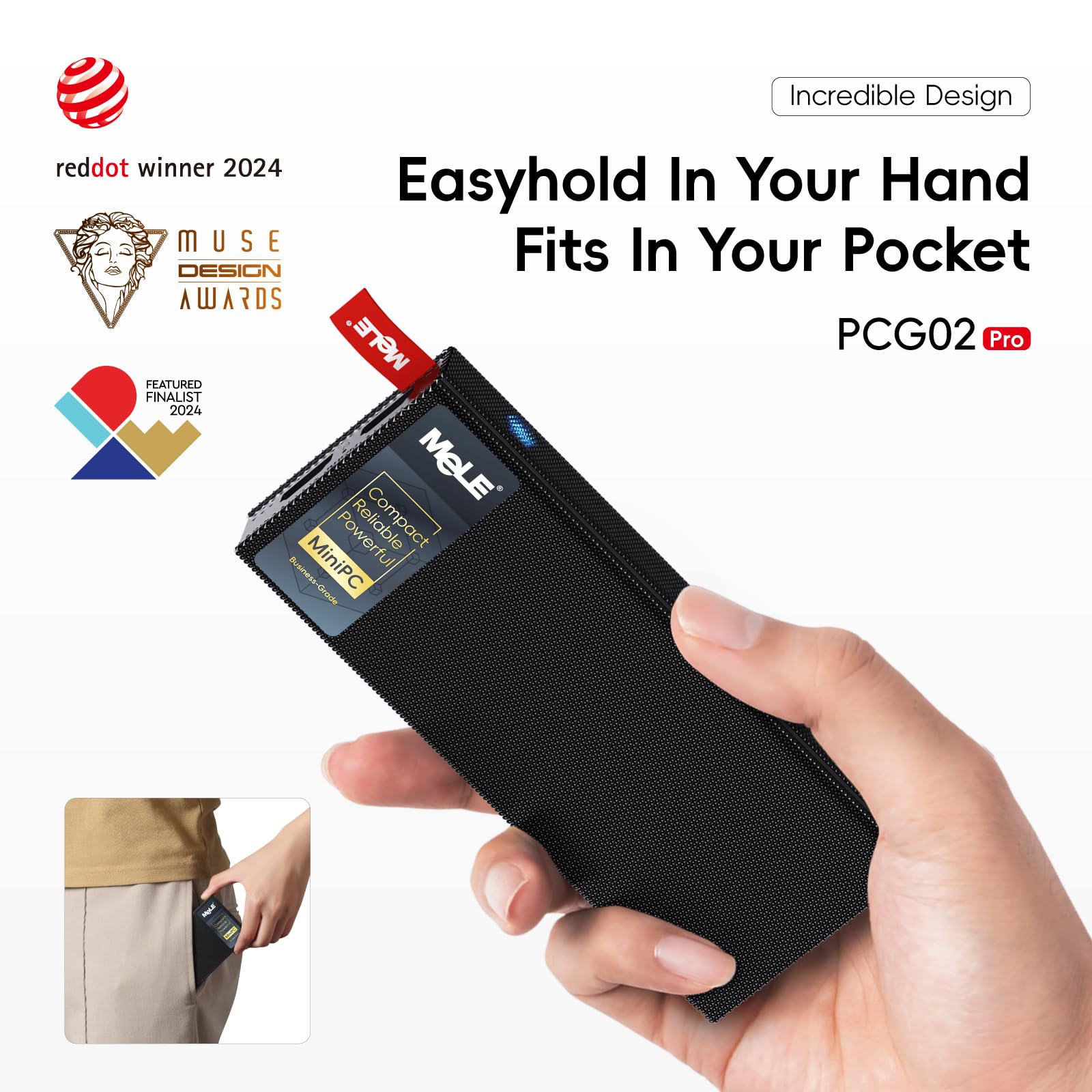 MeLE PCG02 Pro PC Stick Sin Ventilador, N5100 8GB 128GB, Doble HDMI, Gigabit