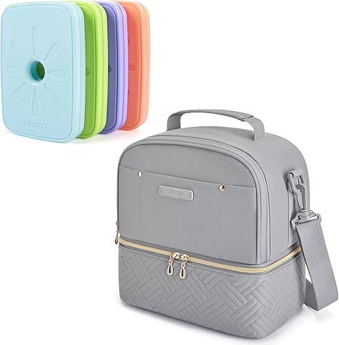 Miniatura 1 de TOURIT Bolsa de almuerzo y 4 bolsas de hielo para mujer, combinación perfecta