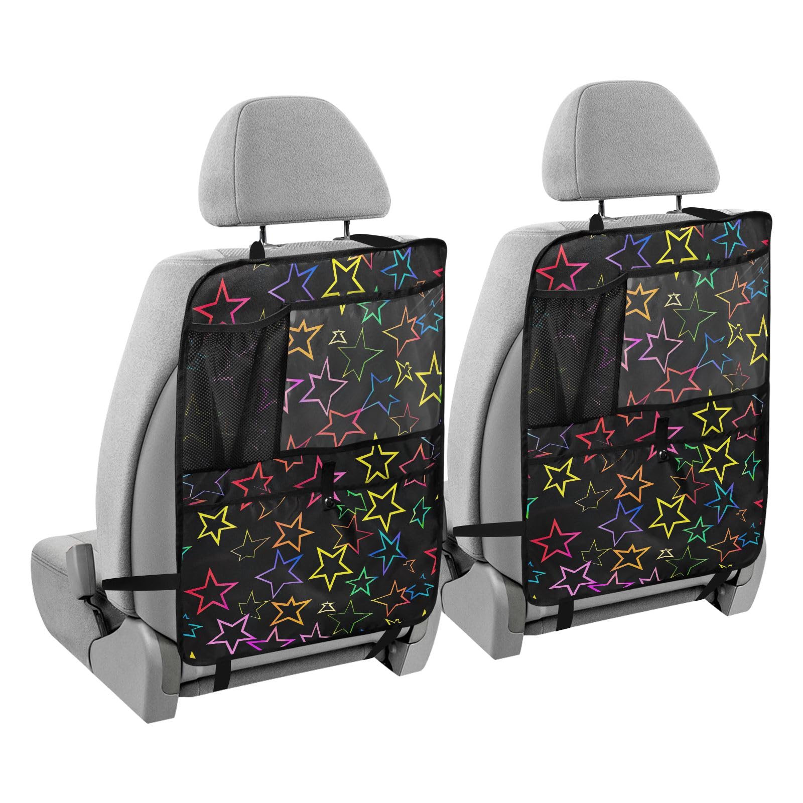 Tapis de protection pour siège arrière GAIREG pack de 2 avec motif étoile pour voiture