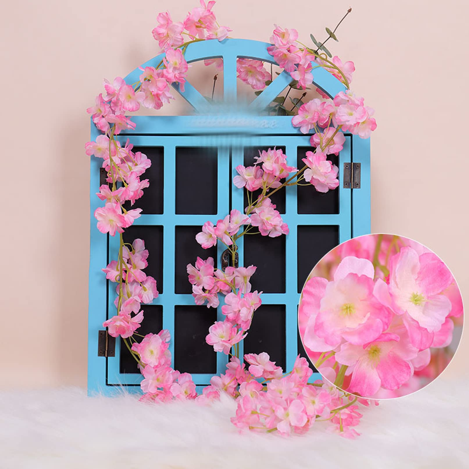 Sakura Silk Ivy Wedding Arch Decoration Home Wall Hanging Garland Wedding Decor DIY Vine Artificial Flower