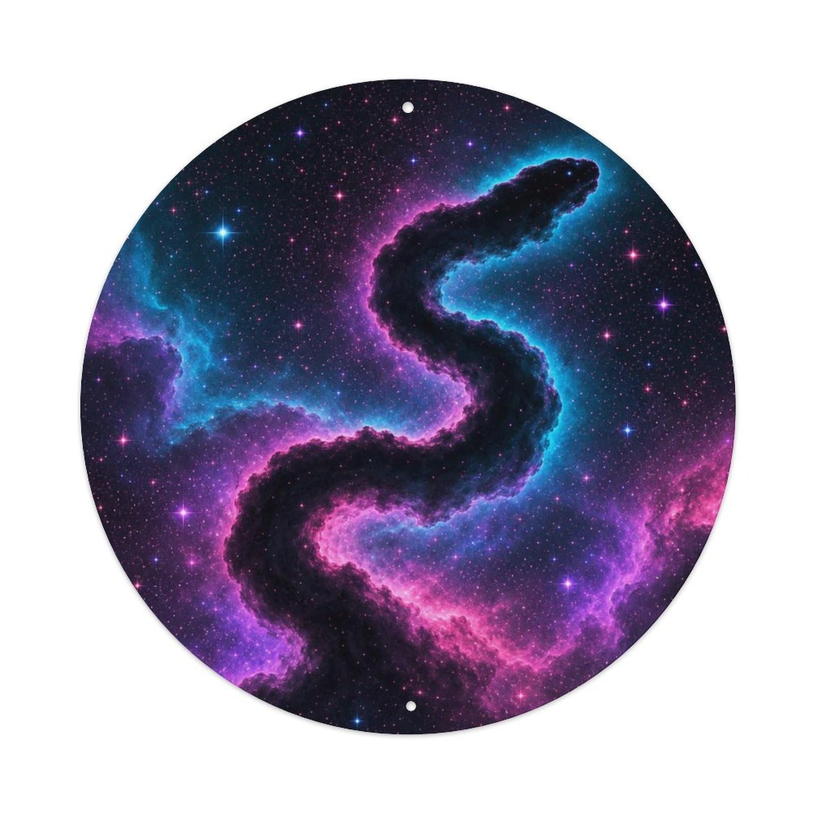 Okngb Style Stellar Snake Nebula Astral Glow Archive Survey Science Metal Tin Sign Plaque Wall Decor For Cafe, Man Cave, Club Bar, Office, Home Garden Round Metal Poster 8X8inch