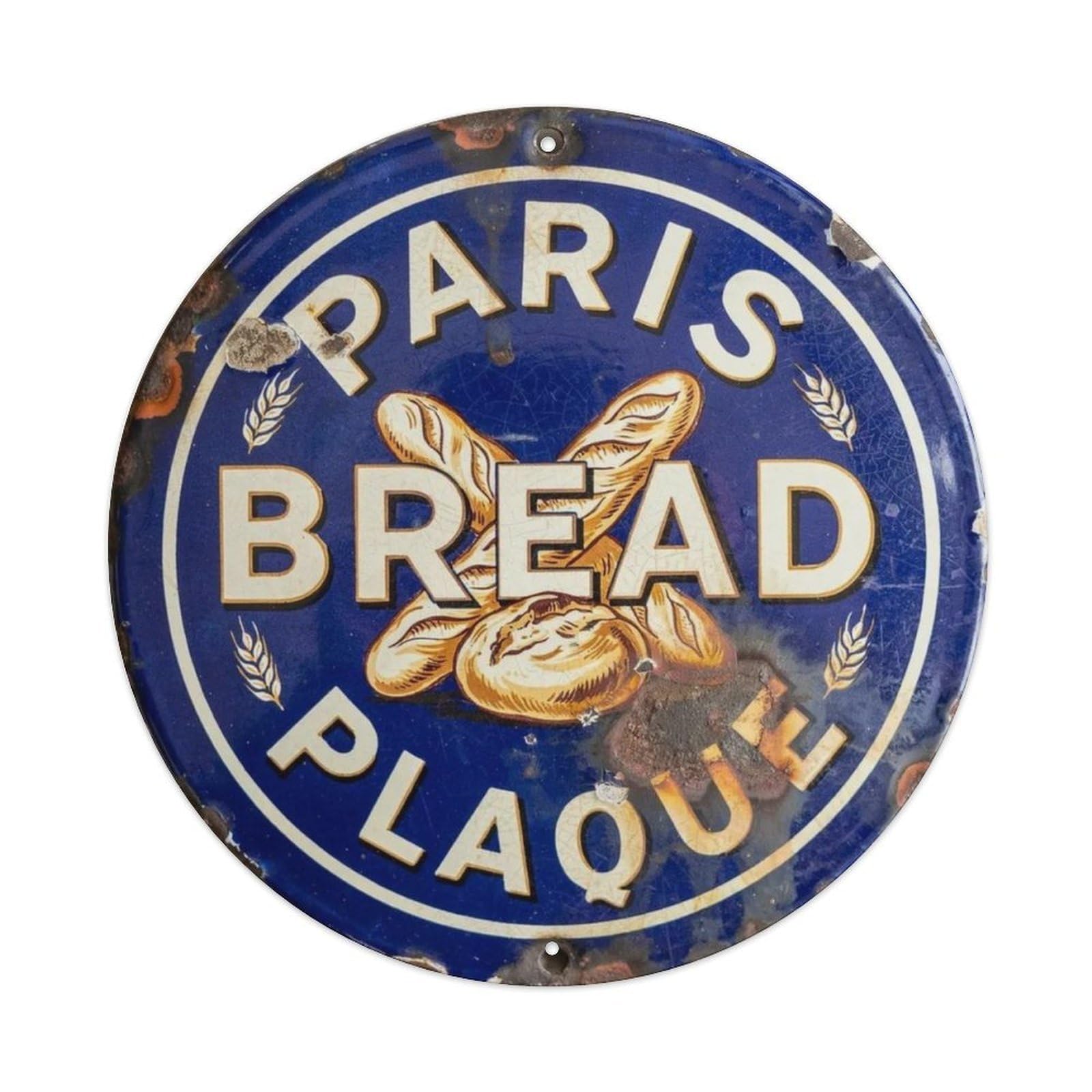 Paris-Bread-Plaque Metal Tin Sign Plaque