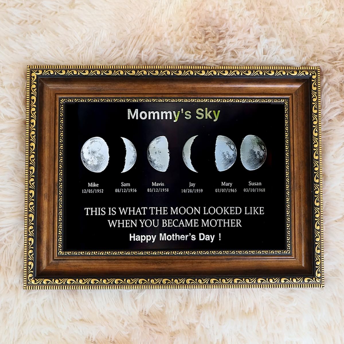 Amazon.com: ROSLILY Personalized Mothers Day Moon Gift Family Moon