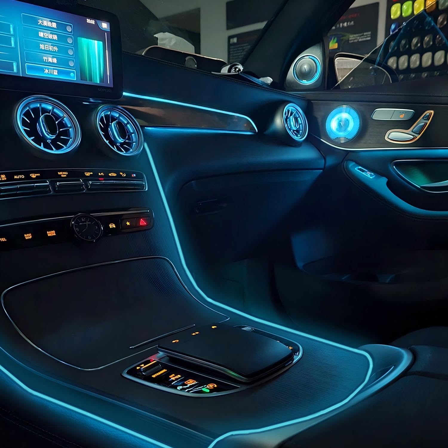 Striscia LED Neon Per Auto 5m - Luci Interni Flessibili Con Alimentazione USB, Multicolore - Foto 2