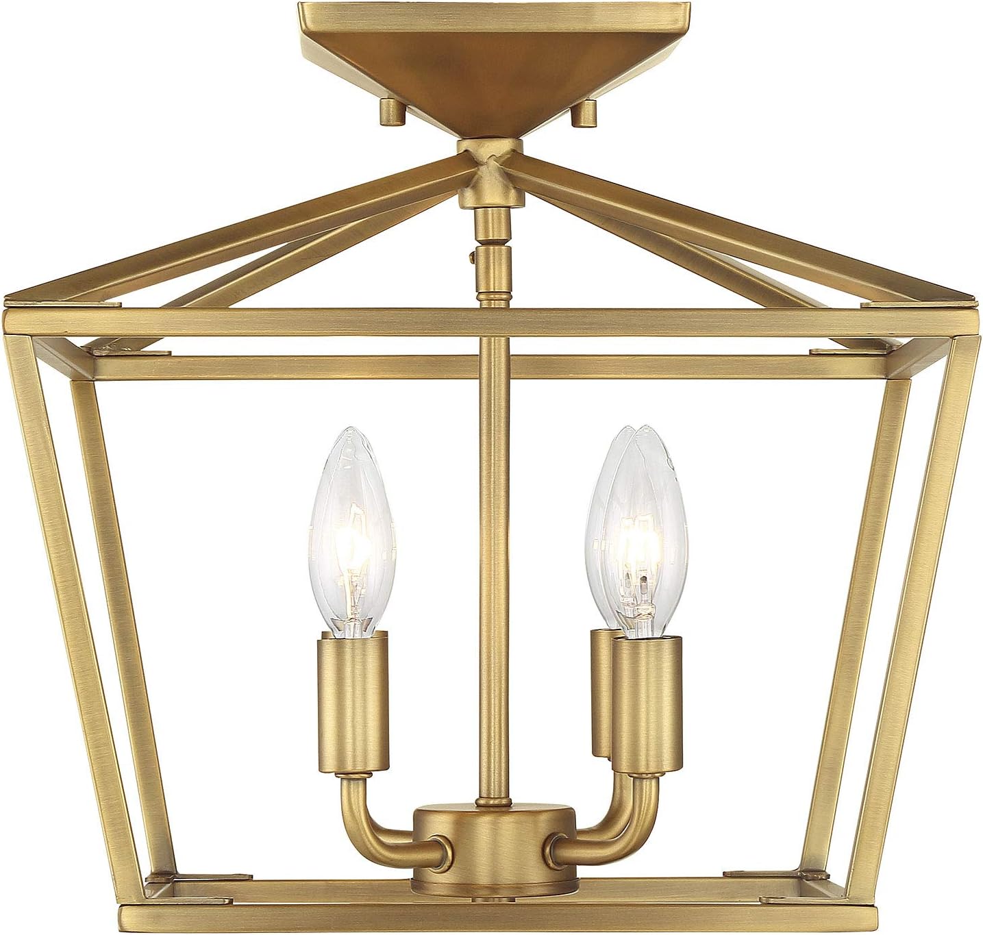 Savoy House 6-328-4-322 Townsend Traditional Bohemian Semi-Flush, 4-Light 240 Total Watts, 13" H x 13" W, Warm Brass
