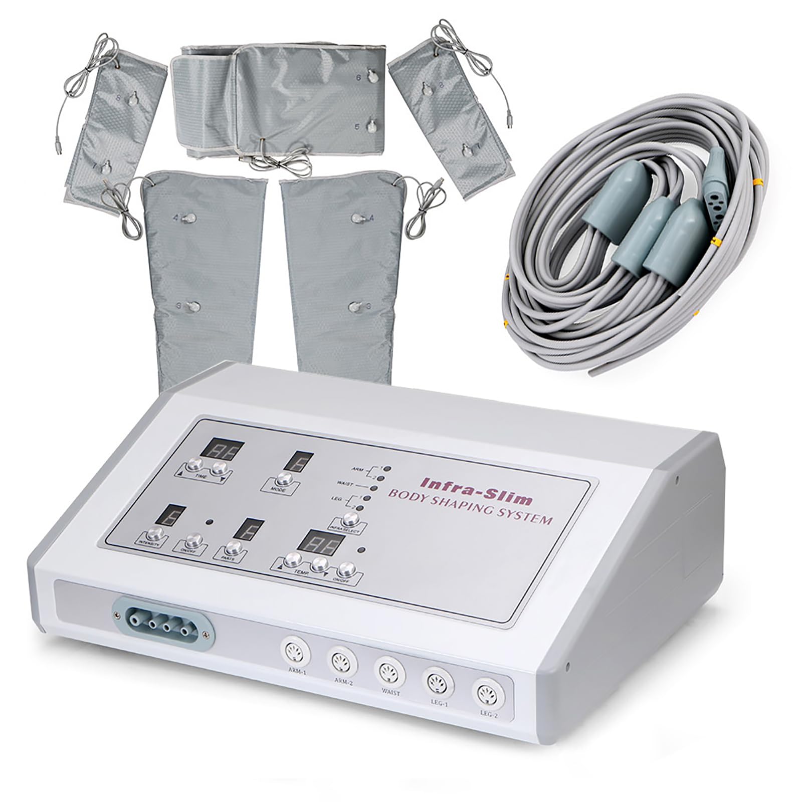 6 Massaggio elettrico per pressoterapia, grigio 400 W, massaggio linfatico per perdita di peso linfatico