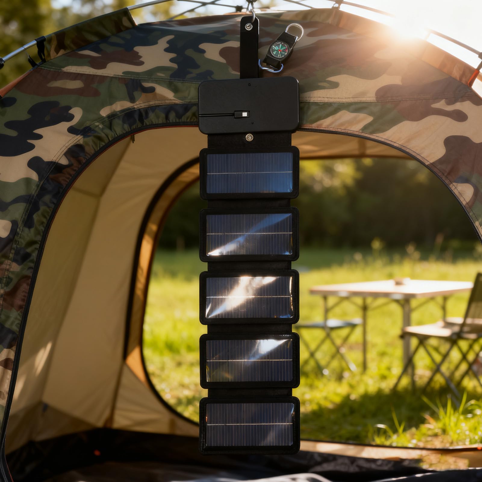 Caricatore Solare Portatile Pannello Solare Portatile Impermeabile Per | Caricatore Pieghevole Per Telefono E Tablet per Campeggio Casa Auto Camper Escursionismo Esploratore Via