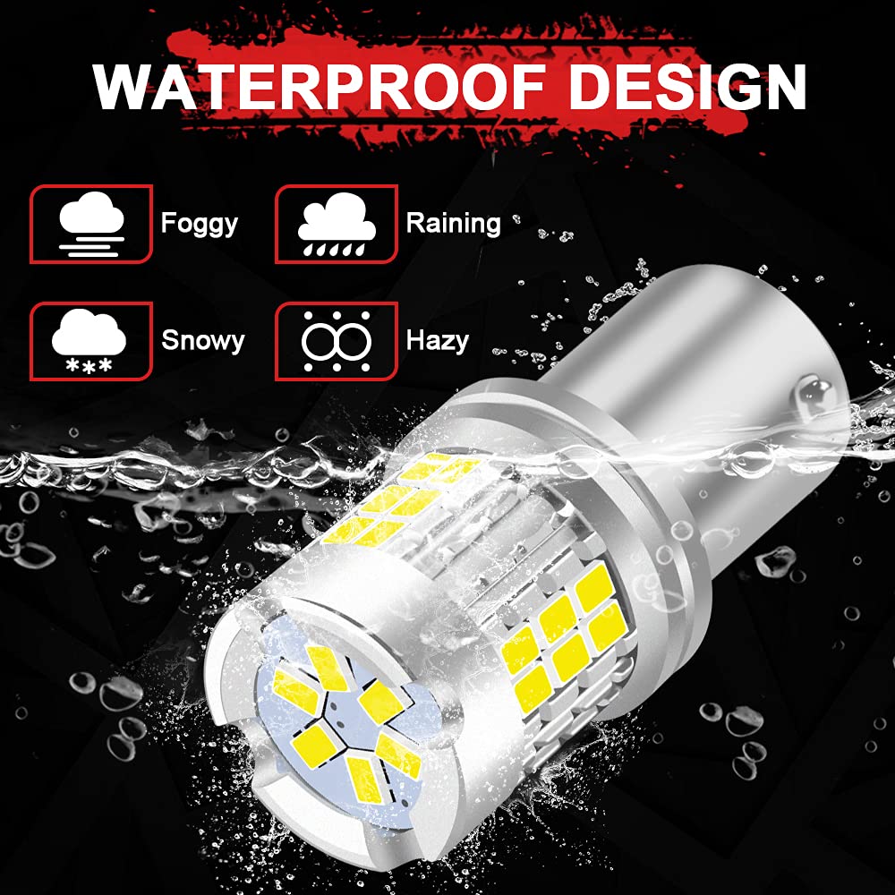 Maimiao 1156 BA15S P21W Bombilla LED Blanch 3020 30SMD 800LM Luz de respaldo LED para automóvil Luz de freno LED Luz trasera de posición antiniebla Luces diurnas 12-24V 2PCS