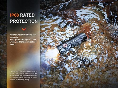 Miniatura 8 de Fenix Linterna EDC E18R V2.0, 1200 lúmenes USB-C recargable ultra compacta luz de bolsillo (negro)