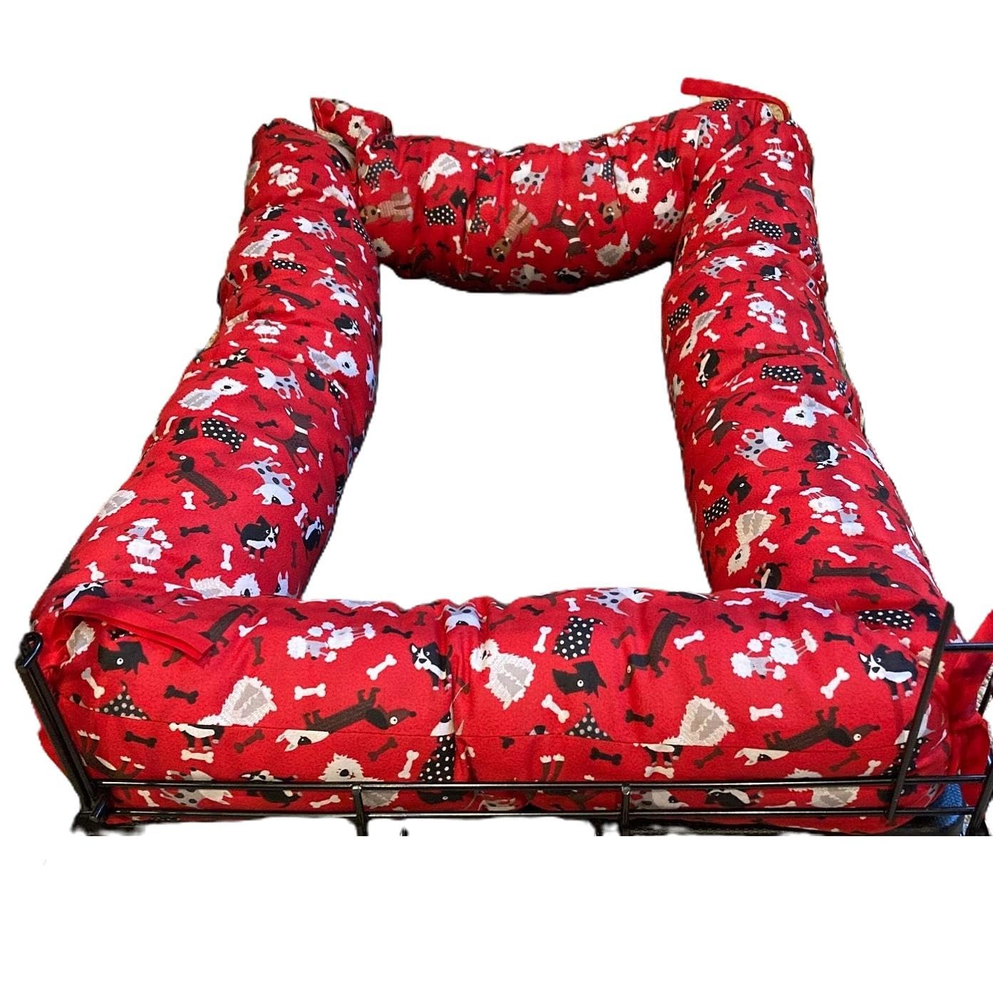 Dog Crate Pillow Bumper in Several Fun Prints