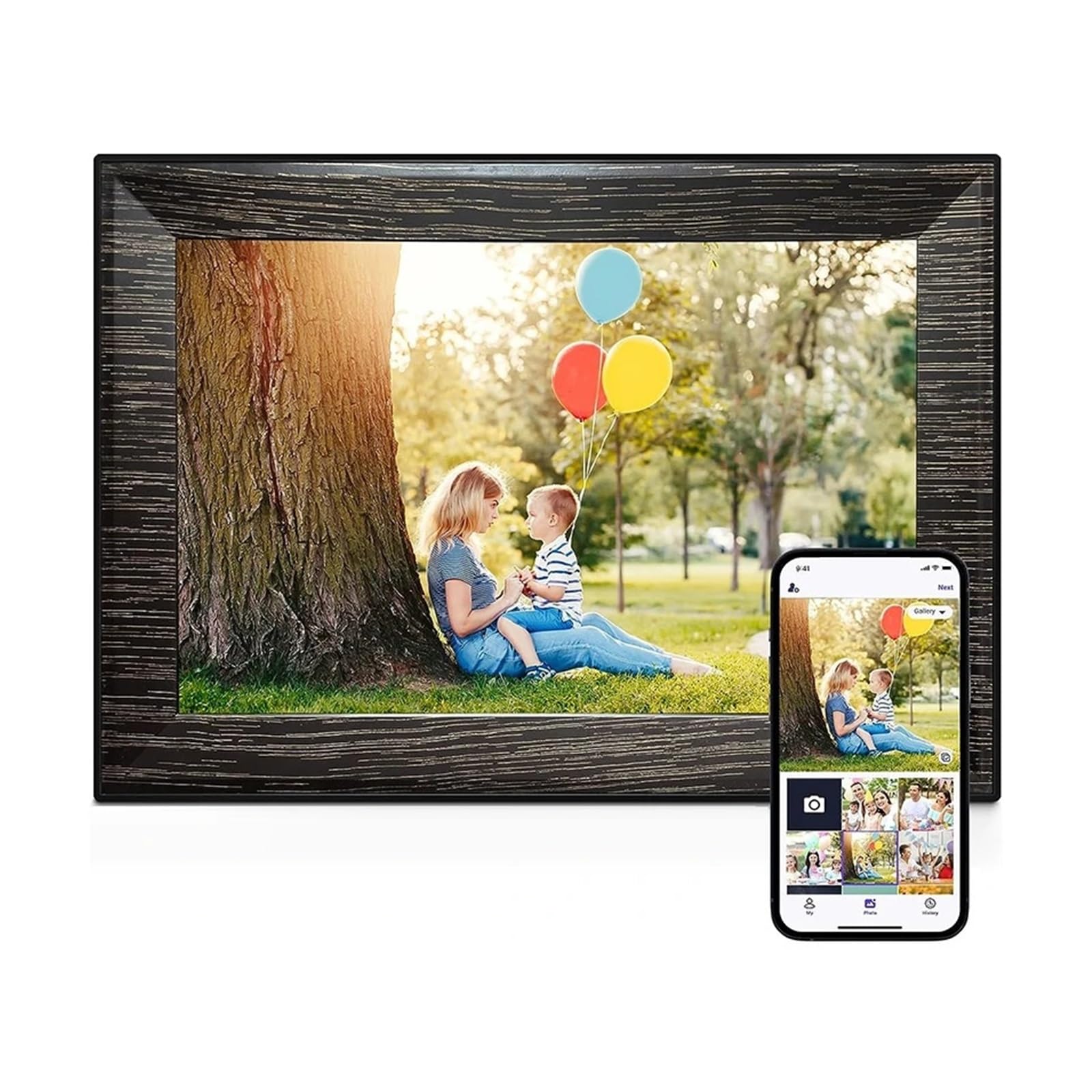 10,1-calowa cyfrowa ramka na zdjęcia WiFi IPS 1280 * 800 cyfrowa ramka na zdjęcia cyfrowe ramki w pełni funkcjonalny ekran dotykowy 32 GB wyraźniejszy