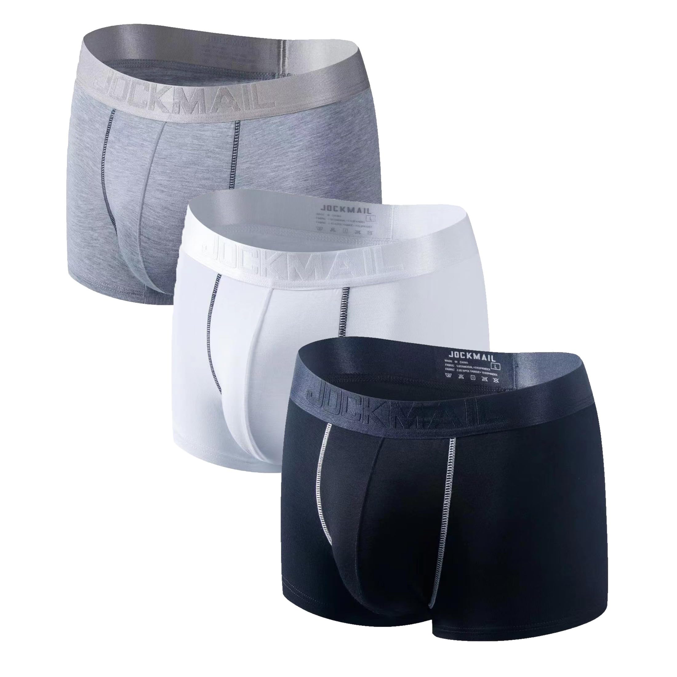 Calzoncillos tipo bóxer de modal premium con bolsa convexa 3D pack de 3 unidades 8