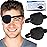 RIKEYO 2 Pcs Eye Patches for Adults and Kids,3D Adjustable Eyepatch for Right or Left Eye,One Eye Cover for Lazy Eye,Pirate Costume(Black)
