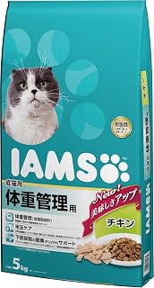 アイムス 成猫 体重管理用 鸡肉 5千克 干粮 猫粮 综合营养食品 大容量 基于兽医的知识开发 低脂肪设计 毛球护理